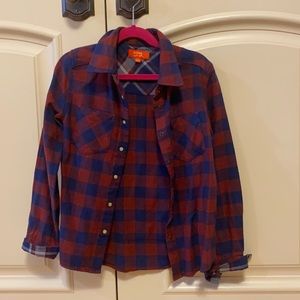 Butter plaid shirt sz S